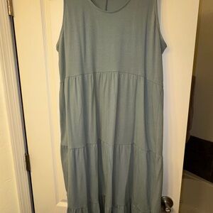 Maurices Green Tiered Maxi Sundress